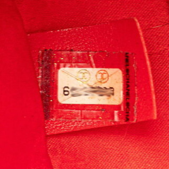 CHANEL Travel Line Coco Mark Pouch Red Canvas - Picture 7 of 8